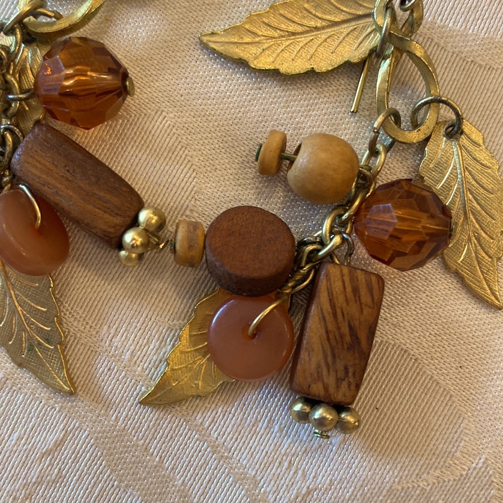 Gold and Bronze Leaf Accent Earrings